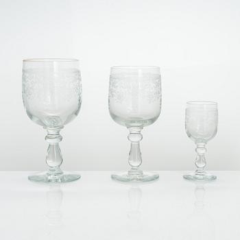 A 44-piece glassware set,