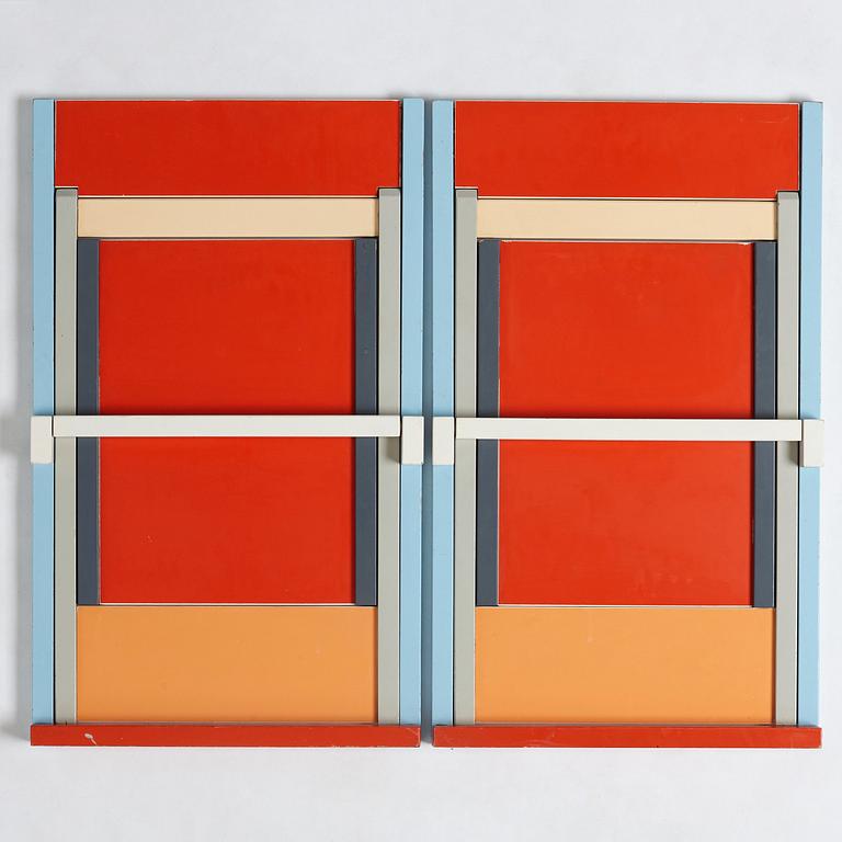 Igor Cronsioe, a pair of folding chairs, "Sudden Seat", ed. 76/95 & 87/95, Futura Gallery, Stockholm, Sweden 1983.