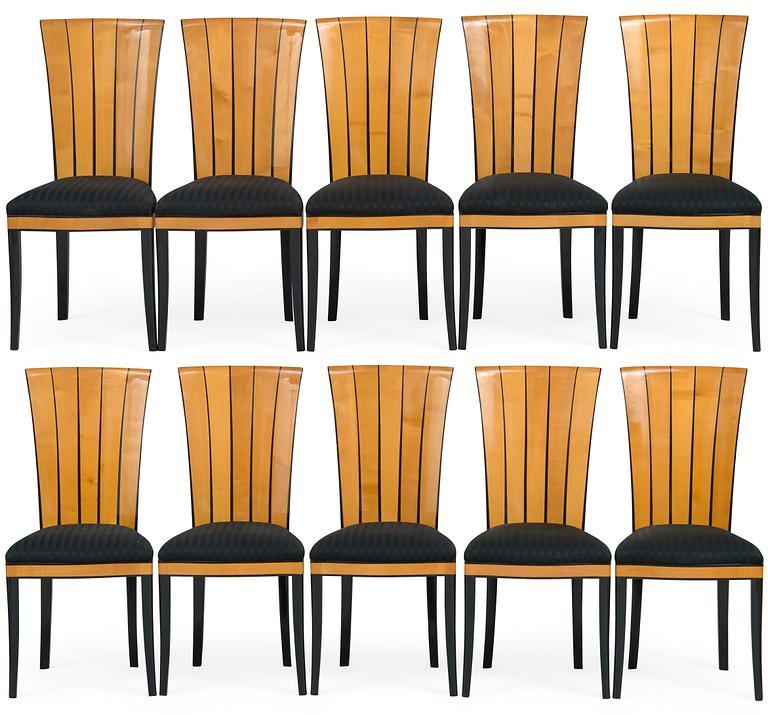 Eliel Saarinen, RUOKASALIN TUOLEJA, 10 KPL. JA RUOKAPÖYTÄ.
