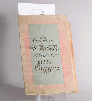 HANDSKRIFT. Det kungeliga Wasa husets ätte lägga2.