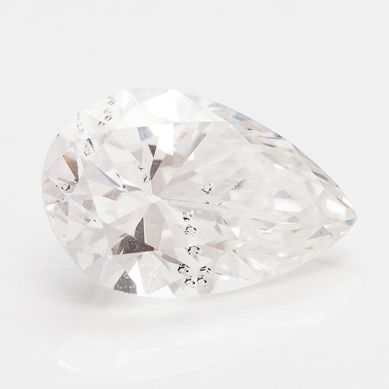 A pear-cut diamond ca. 1.05 ct.
