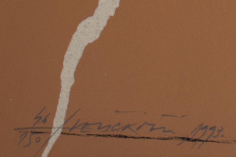 VLADIMIR VELICKOVIC, färglitografi, signerad, numrerad 46/150 och daterad- 1993.