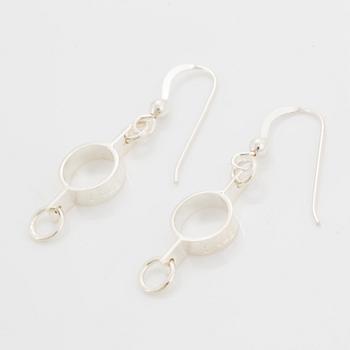 A pair of Jorma Laine earrings in silver.
