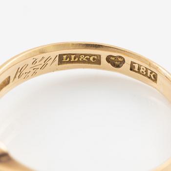 Ring 18K guld med en gammalslipad diamant.