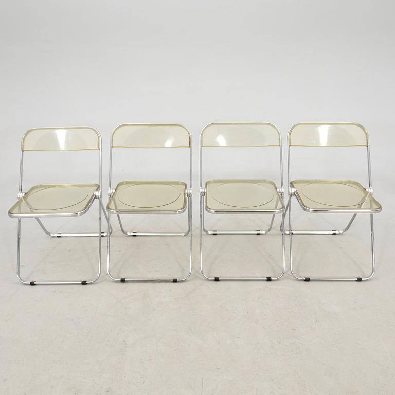 Giancarlo Piretti, fällstolar 4 st, "Plia", Castelli, formgivna 1967.