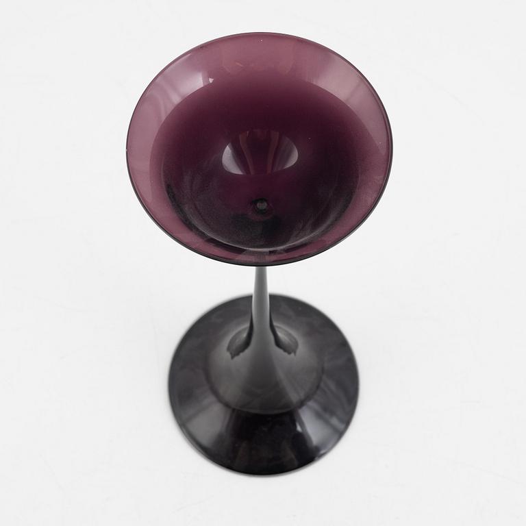 Nils Landberg, a glass goblet, Orrefors 1957.