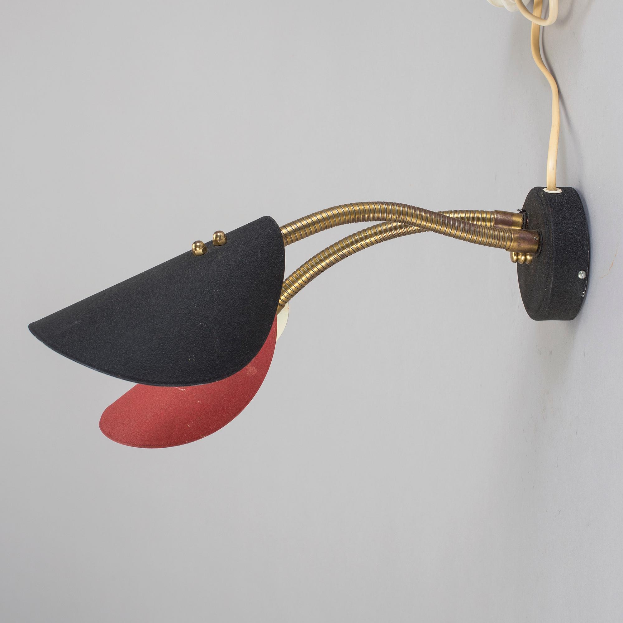 VÄGGLAMPA, 1900-talets mitt.