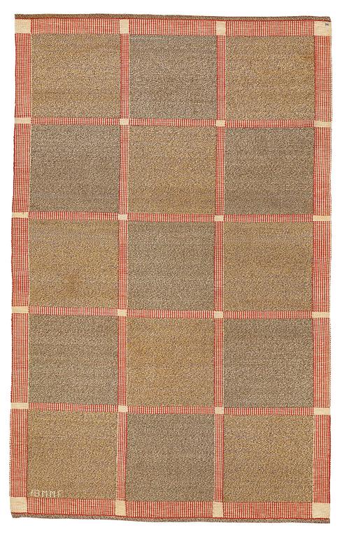 Märta Måås-Fjetterström, A CARPET, "Effsingen", flat weave, ca 250 x 156,5 cm, signed AB MMF.