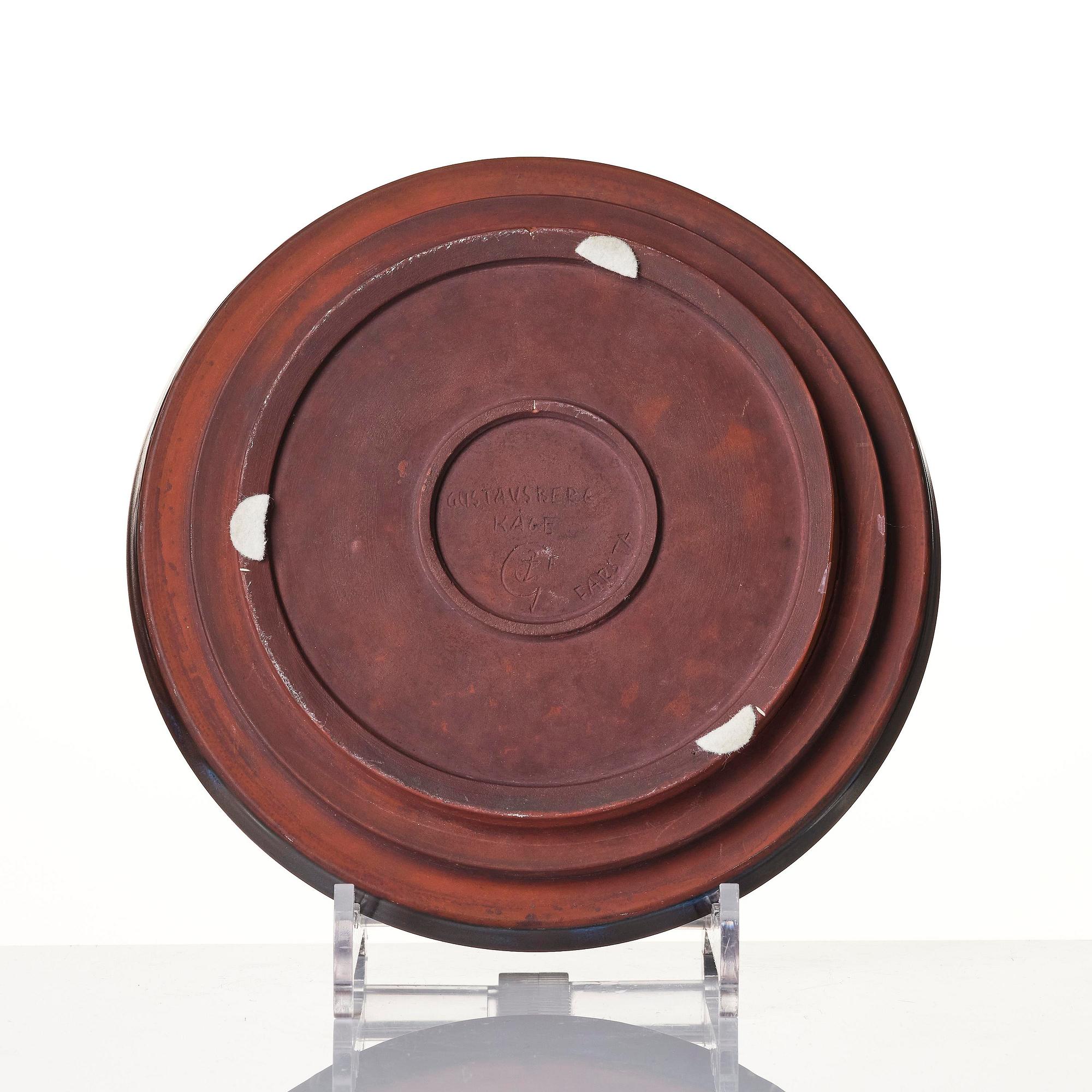 Wilhelm Kåge, an early Farsta stoneware dish, Gustavsberg 1933.