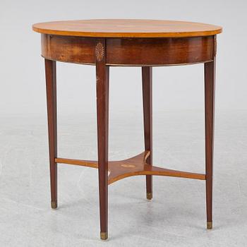 An end of the 19th Century late Gustavian style mahogany table.