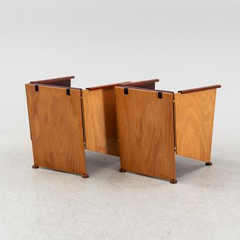 Torbjörn Ahlström, a pair of mahogany and cherry armchairs.