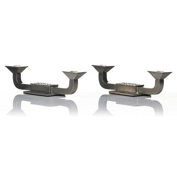 Guldsmedsaktiebolaget (GAB), a pair of candelabra model 117B/1, Stockholm, 1930s.