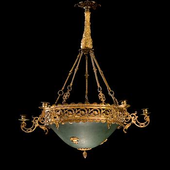 An empire style ceiling lamp from around 1900.
