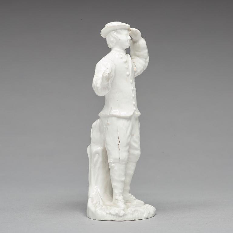 FIGURIN, mjukt porslin. Marieberg, 1700-tal.