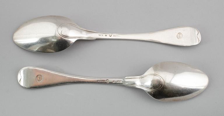MATSKEDAR, 4 st, silver, Petter Eneroth, Stockholm 1803. Vikt ca 254 gram.