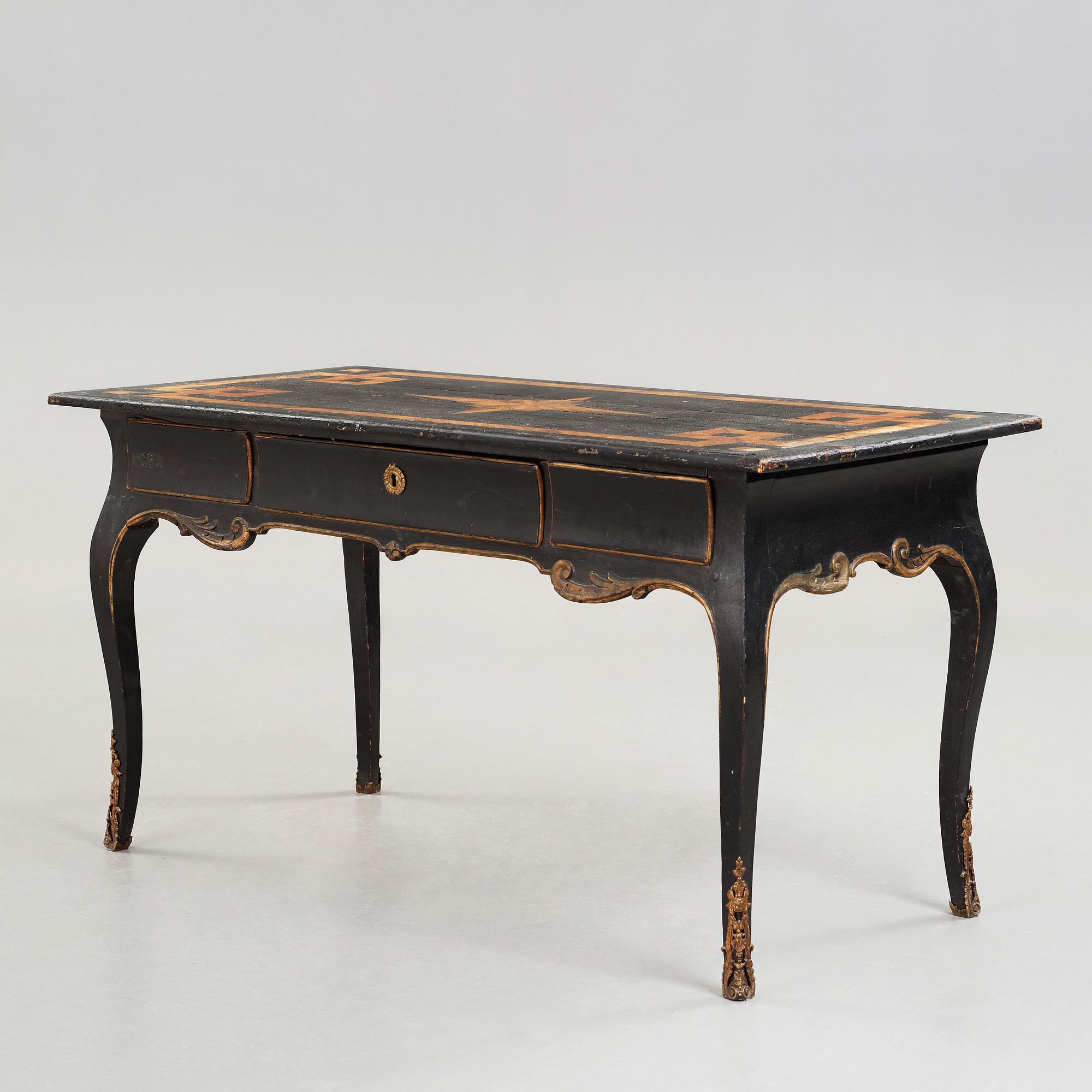 SKRIVBORD, Sverige 1700-talets andra hälft, Rokoko.