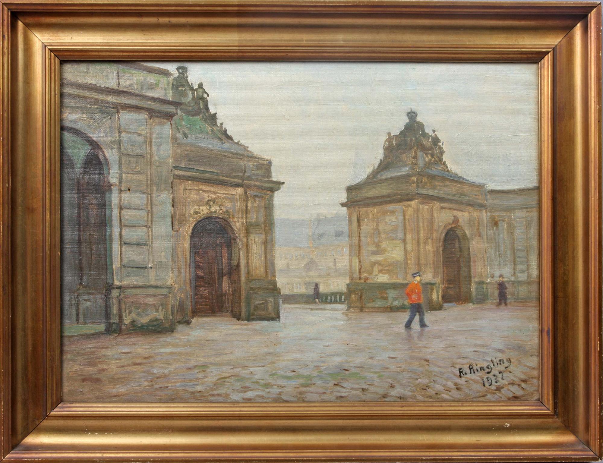 OKÄND KONSTNÄR, oljemålning på duk, sign R. Ringling o dat- 1927.