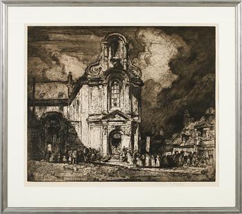 FRANK BRANGWYN, akvatintetsning, sign.