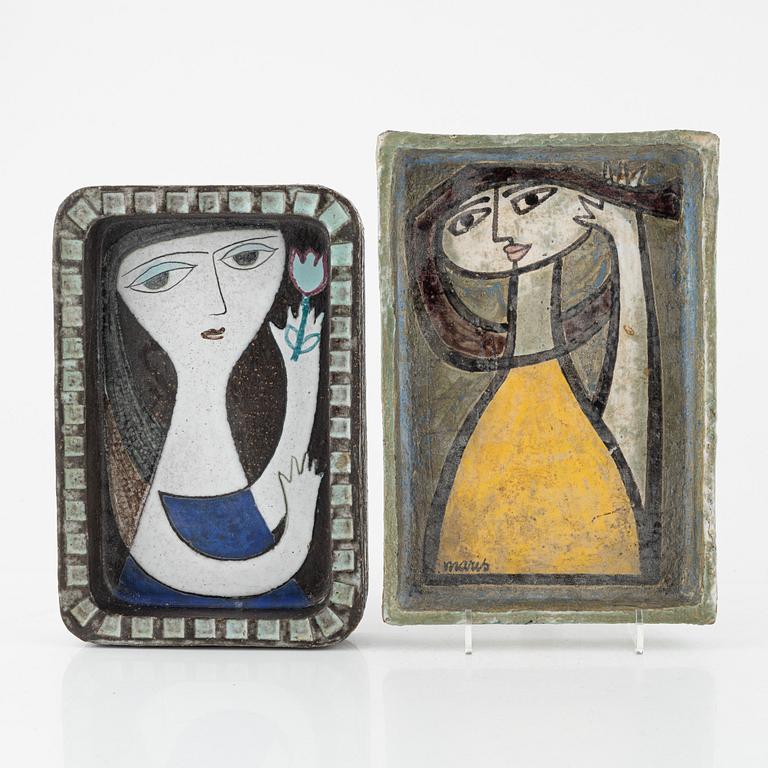 Mari Simmulson, a set of  three vases, Upsala-Ekeby, second half of the 20th century.