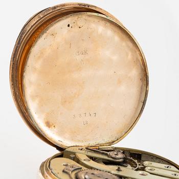 Pocket watch, hunter, 49 mm.