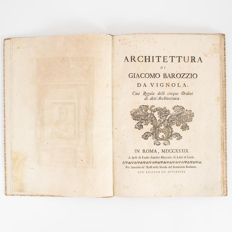 Architecture, 1739, with 40 full-page engravings.