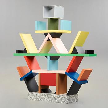 Ettore Sottsass, a "Carlton" bookcase by Memphis, Italy, 1980's.