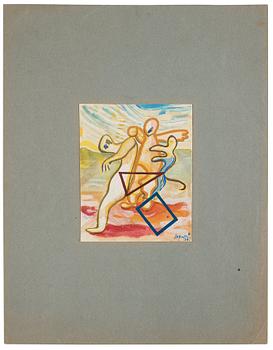 CO Hultén, gouache and watercolour, signed and dated -38.