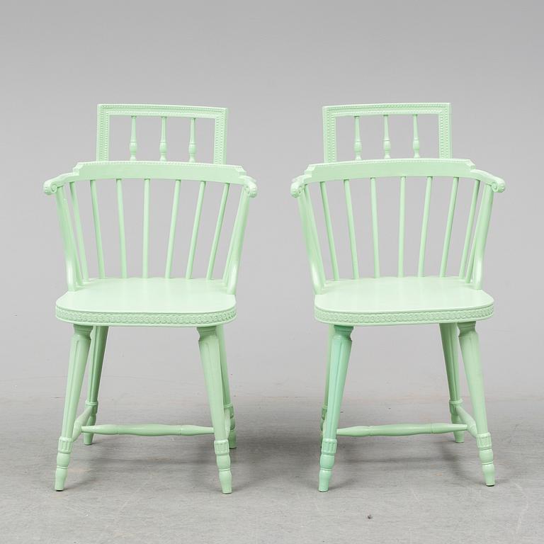 A pair of 19th century armchairs.