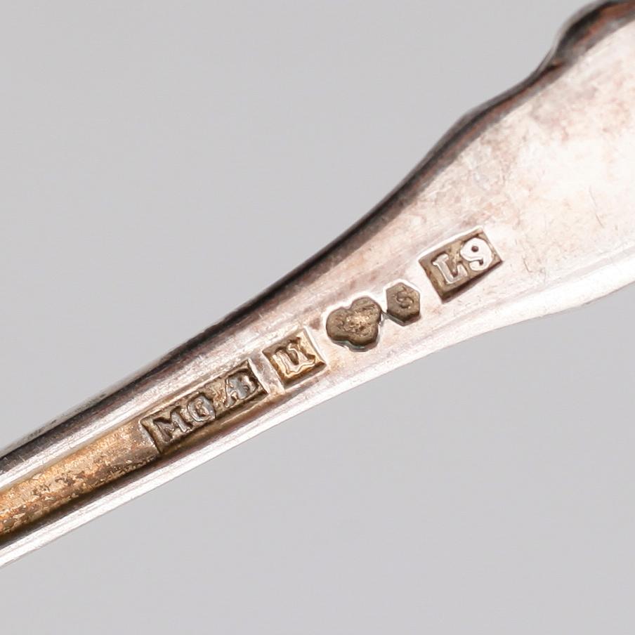 KAFFESKEDAR, 9 st, "Uppsala", MGAB, 1960-tal. Total vikt ca 137 g.