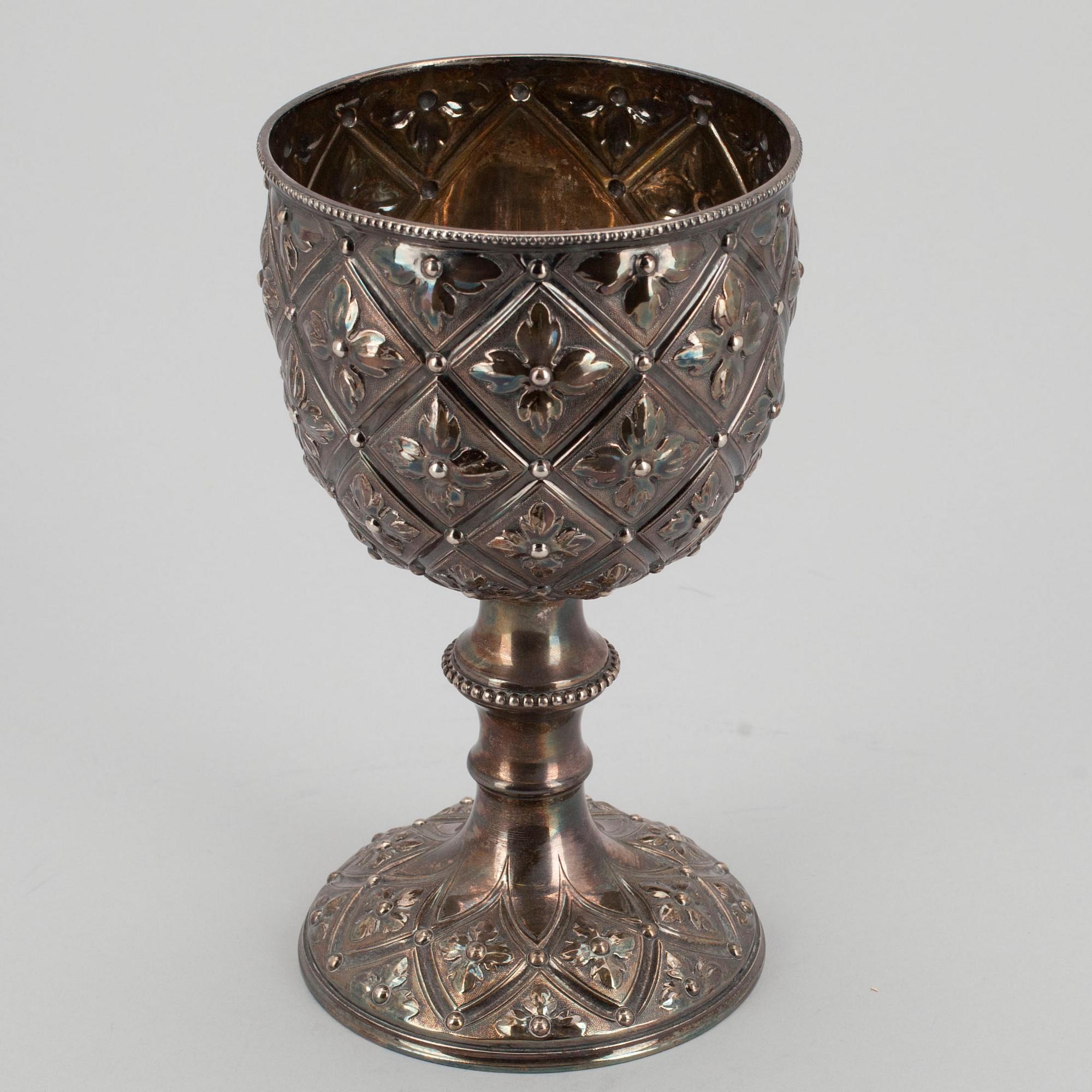 BÄGARE, silver, John Dixon & Sons, Sheffield. Vikt 431 g.