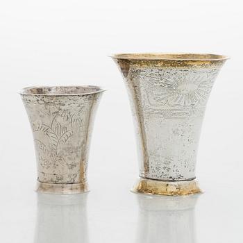 Anders Törnqvist vanhempi, pikari, hopea, Turku 1780 ja Anders Pihra, Turku, toiminut 1803-31.