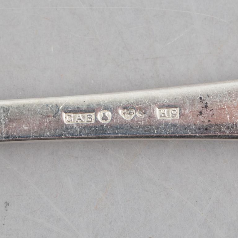 Jakob Ängman, bestickuppsättning, 59 delar, silver, "Rosenholm", GAB, bl a Stockholm 1960.