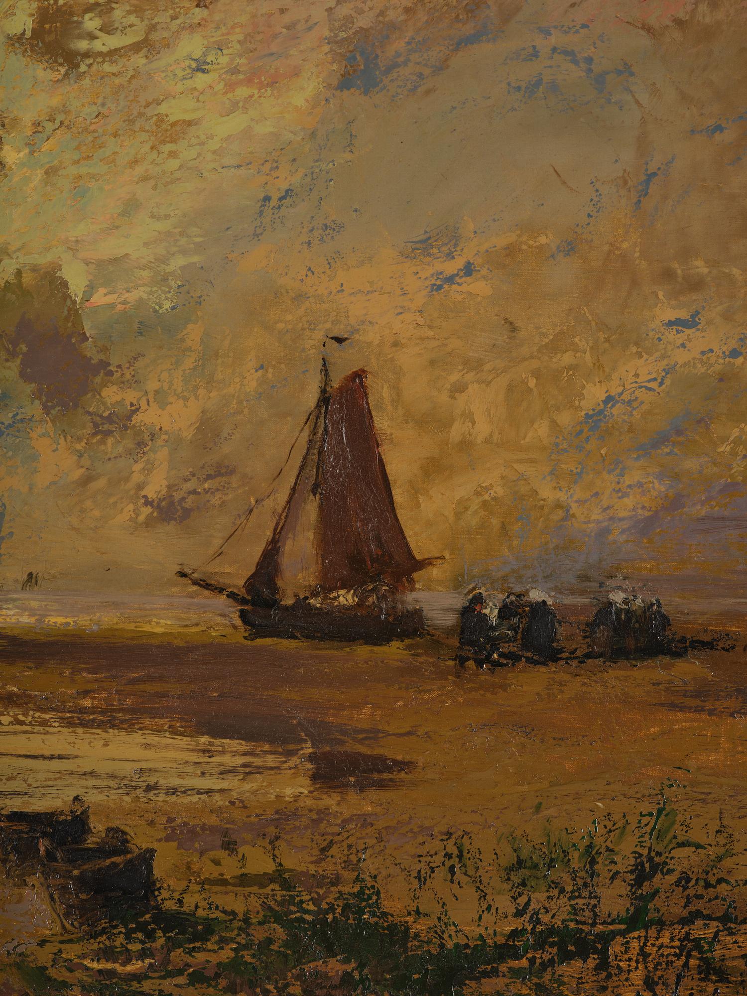 Louis Douzette, Coastal landscape.