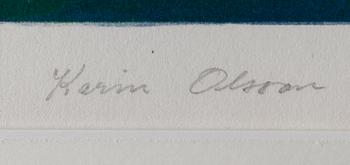 KARIN OLSSON, färglitografi, signerad, numrerad 204/250.