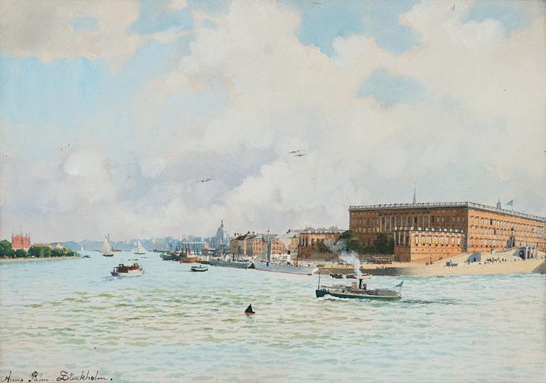 Anna Palm de Rosa, Vy över Stockholms slott.