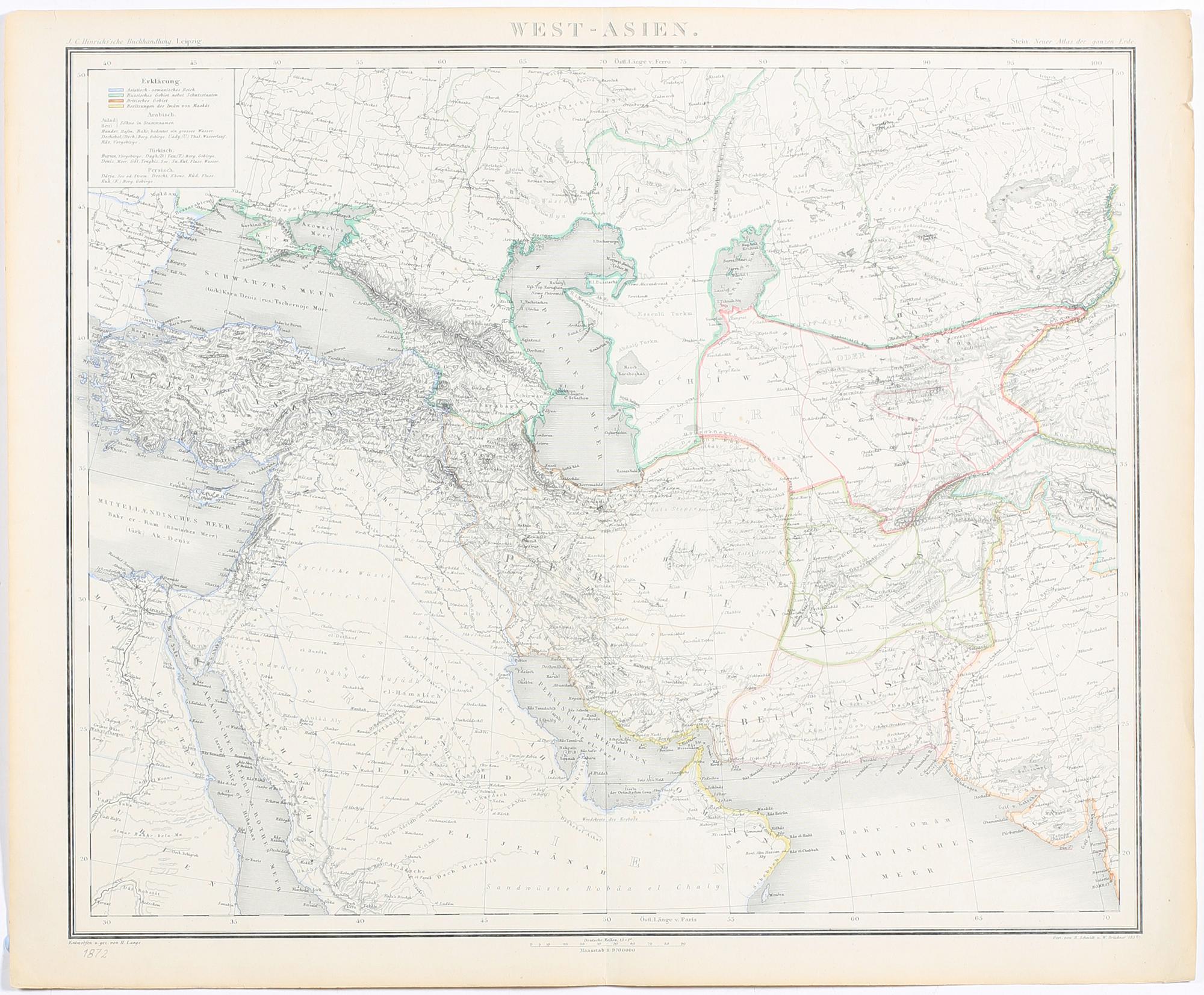 PARTI KARTOR, 7 st, bla världsdelarna och del av Nordamerika, Stein 1870-tal.