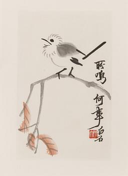 Rong Baozhai, samling träsnitt/tryck. Bl.a efter Shen Zhou, 1953-1954.