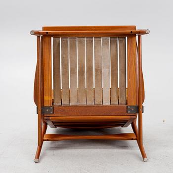 Ib Kofod Larsen, armchair, "Örenäs", Olof Perssons Fåtöljindustri (OPE), Jönköping, footstool by Bröderna Andersson, 1960s.