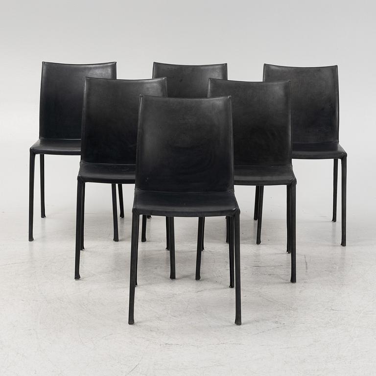 Roberto Barbieri, chairs 6 pcs, "Lea", for Zanotta, Italy, early 21st century.