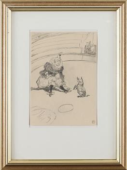 HENRI DE TOULOUSE-LAUTREC, efter, mapp med 17 st litografier, "Au Cirque", Librarie de France, 1900-tal.