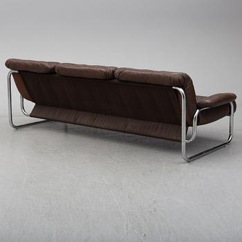 A leather upholstered IKEA sofa, 1960's/70's.