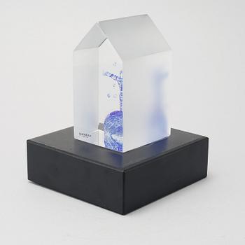 BERTIL VALLIEN, skulptur, glas, signerad, Kosta Boda, sent 1900-tal.