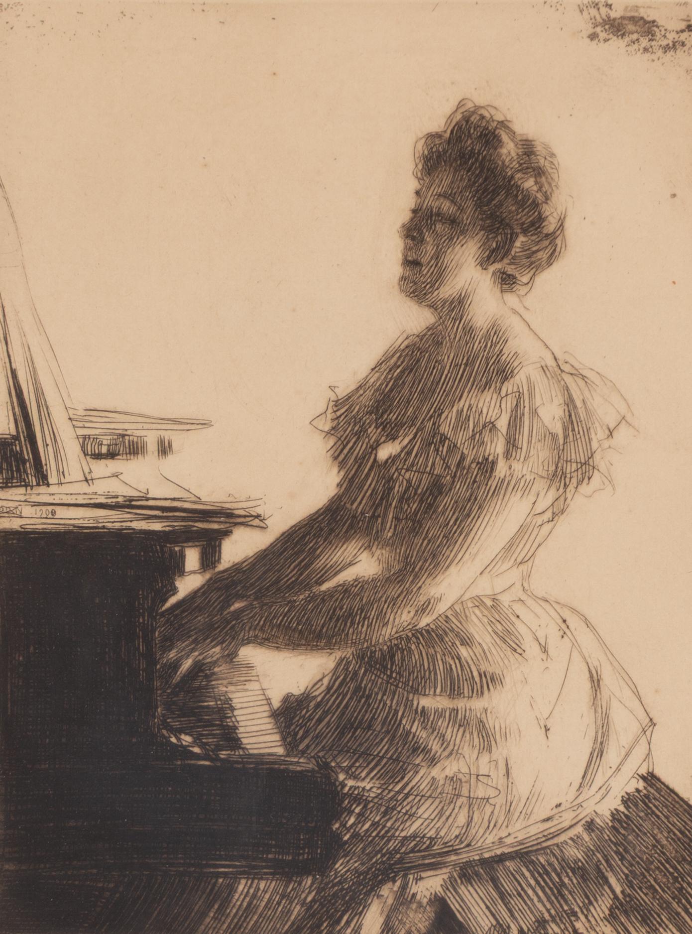 Anders Zorn, "Vid pianot".
