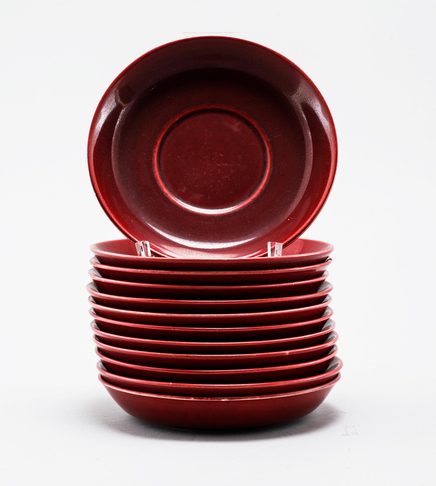 SERVIS, 60 delar, flintgods, "Red Top", Marianne Westmann, Rörstrand, 1900-talets andra hälft.