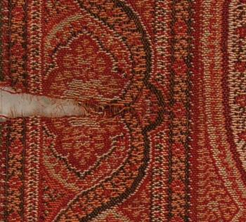 SJAL, PAISLEY. Sekelskiftet 18/1900. Ca 174x171 cm.