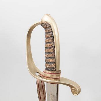 Two Danish sabres, 1858 pattern, with scabbards.