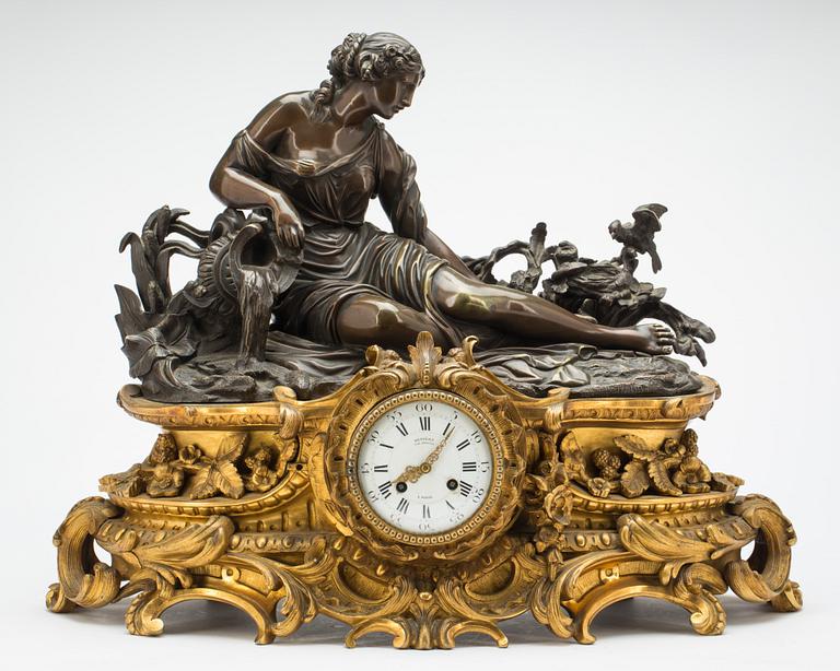 BORDSPENDYL, "DENIÈRE Ft DE BRONZES A PARIS. 1800-talets andra hälft.