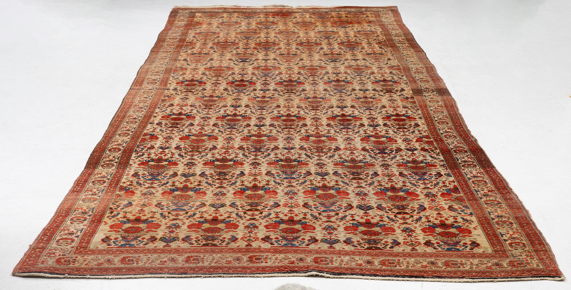 Carpet, oriental /Abadeh with Zil-isultan pattern, approx. 490 x 204 cm.