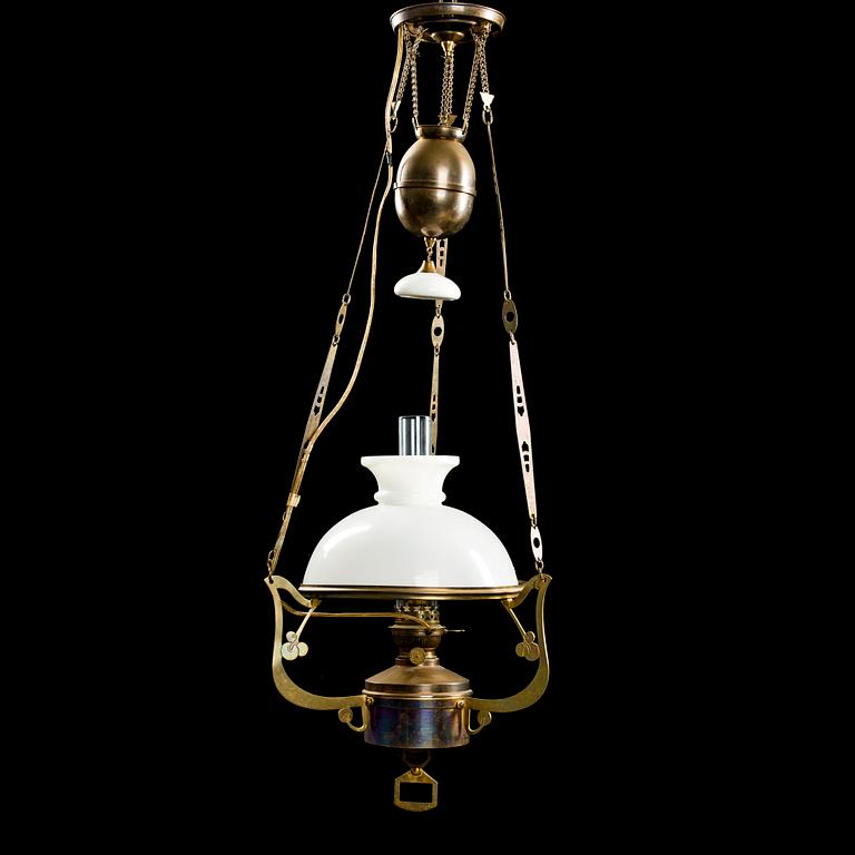 TAKLAMPA, Jugend, 1900-talets början. Höjd 110 cm.