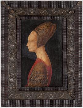 OKÄND KONSTNÄR, olja på pannå, 1800-tal.